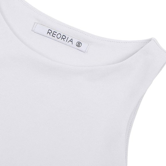 Women’s Sexy Sleeveless Racer Back Tank Tops Halter Neck Crop Tops  20-white - Picture 6 of 7